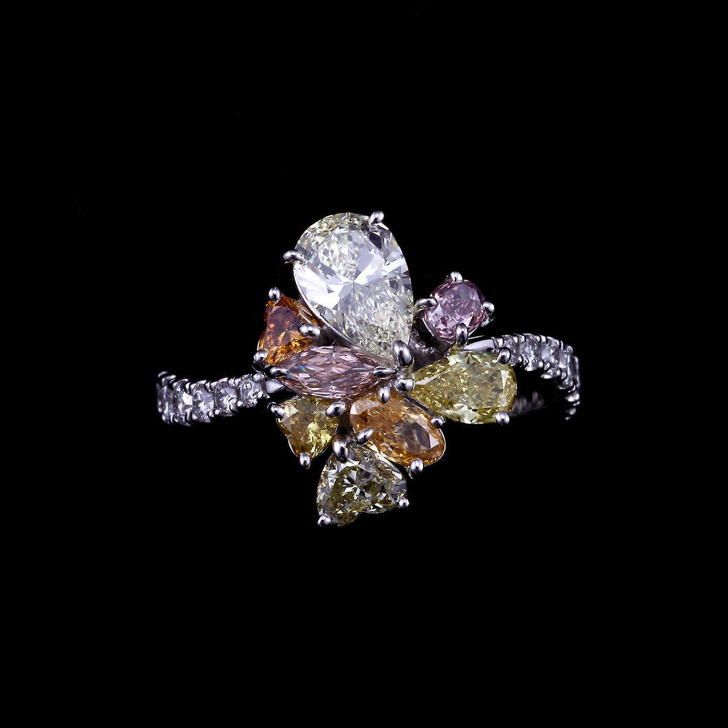 PT900ファンシーカラーダイヤモンドリング  　￥2,063,000